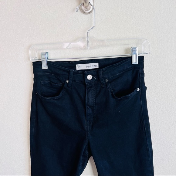 TOPSHOP Black Jamie High Waisted Flare Jeans - Picture 4 of 13